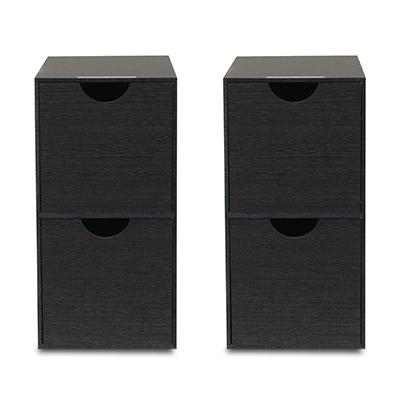 ふるさと納税 海南市 和歌山県海南市 バスク ミニ収納ボックス S ブラック 2個組 コンパクトでおしゃれな収納ボックス。