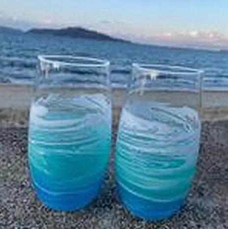 【福岡市】オーシャングラス 1個 420ml【カラー選択可】 ピンク系