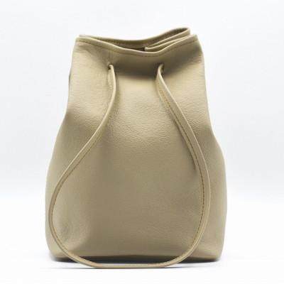 ふるさと納税 益子町 巾着バッグ(M)ベージュ