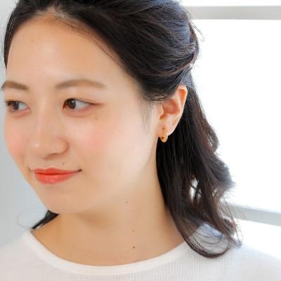 ふるさと納税 山梨県 【山梨県】【ジュエリー】K10 croissant/クロワッサン ピアス |  | 03