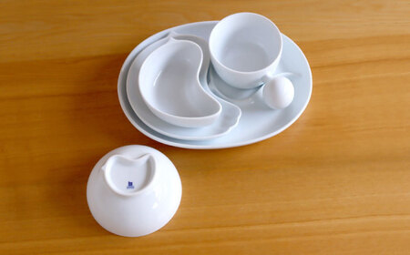 【白山陶器】【PiPi】お子様用食器 ホワイト 5点セット【波佐見焼】[TA196]