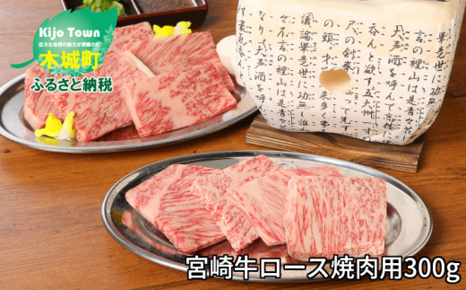 
＜宮崎牛ロース焼肉用300g＞ K01_0006_1
