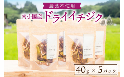 【数量限定】天然の地熱で旨味を凝縮！南小国産ドライイチジク (5袋セット)  40g 5袋 地熱 国産 南小国産 ドライイチジク ドライフルーツ イチジク いちじく オーガニック おやつ 持ち運び ギフト 贈答用 熊本 阿蘇 南小国町 送料無料