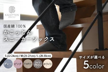 かこっとんスニーカーソックス（3サイズ5色カラバリ展開）【よりどり2足】【2402T05302】