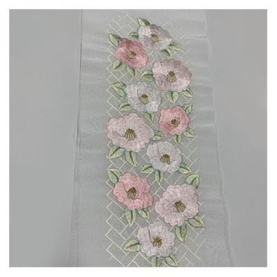 ふるさと納税 伊丹市 半衿　ピンクの椿柄　刺繍[54030195] |  | 03