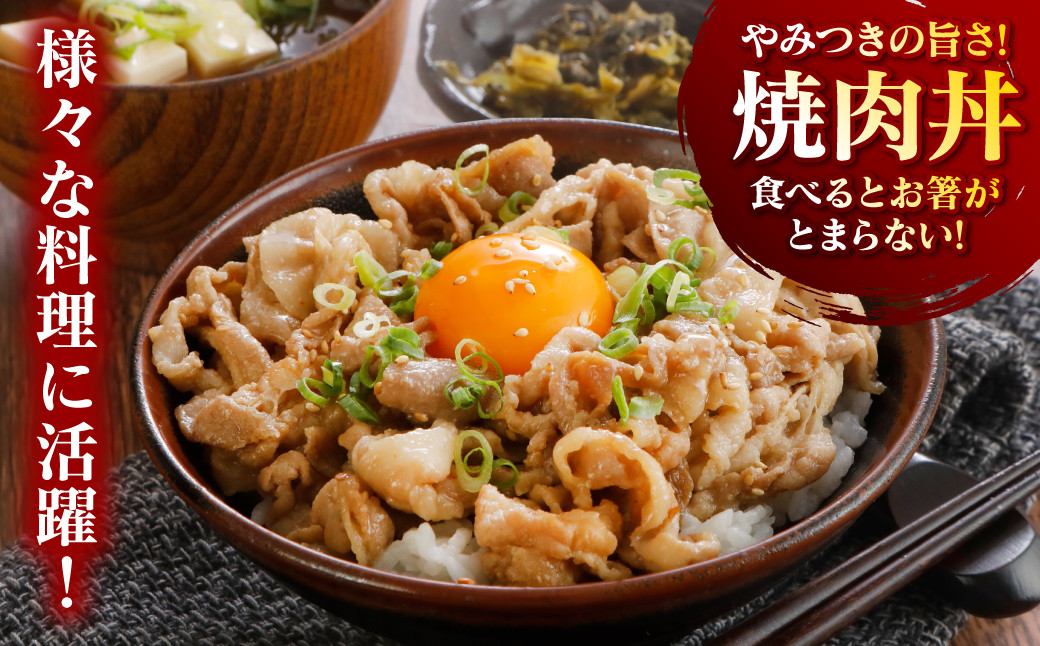 やみつきの旨さ！焼肉丼に！食べるとお箸がとまらない！