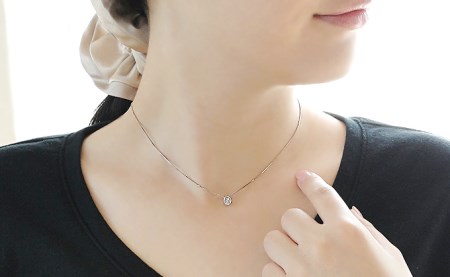 【0.2ct】馬蹄モチーフ プラチナ900 ダイヤモンドネックレス