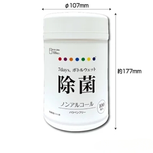 7days,ボトルウェット ノンアルコール100枚(本体5個＋詰替5個)