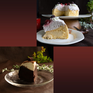 【ガトーショコラ&フロマージュクリーム】 1度で2度美味しい！ボリュームたっぷり 2層ケーキ ホールケーキ Orcival | チーズ ケーキ チョコレート スイーツ 手作り 種類 お取り寄せ 日持ち