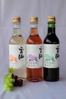 明日への活力　すっきり辛口　～ワインミニボトル　３種～【雲海酒造】_A0114-054