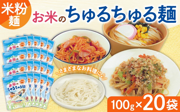 
                  【米粉麺】お米のちゅるちゅる麺 100g×20袋 FY26-114
                