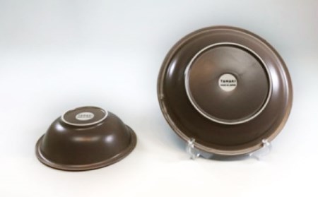 【美濃焼】AirStack ボウル M・プレートL 2色セット（グリーン＆モカ）【丸利玉樹利喜蔵商店】食器 皿 鉢 パスタ皿 カレー皿 サラダボウル スープボウル ワンプレート ランチ ディナー 食器
