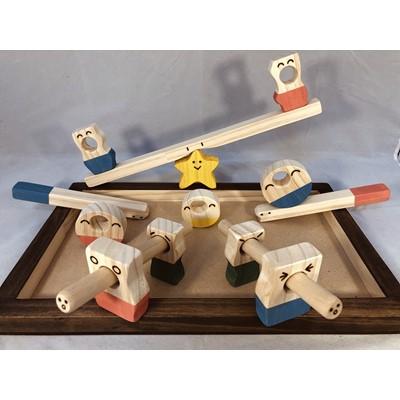 ふるさと納税 田川市 木のおもちゃ「ステージ付、コロポコ積木パズル(スーパー)」 |  | 03