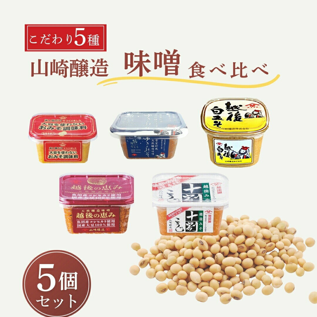【ふるさと納税】山崎醸造 味噌 こだわり5種類食べ比べセット 山崎醸造 | ヤマサキ 食べ比べ セット みそ 調味料 発酵食品 国産 贈り物 贈答 プレゼント ギフト 人気 おすすめ お取り寄せ 新潟県 小千谷市 【0002-0232-02】