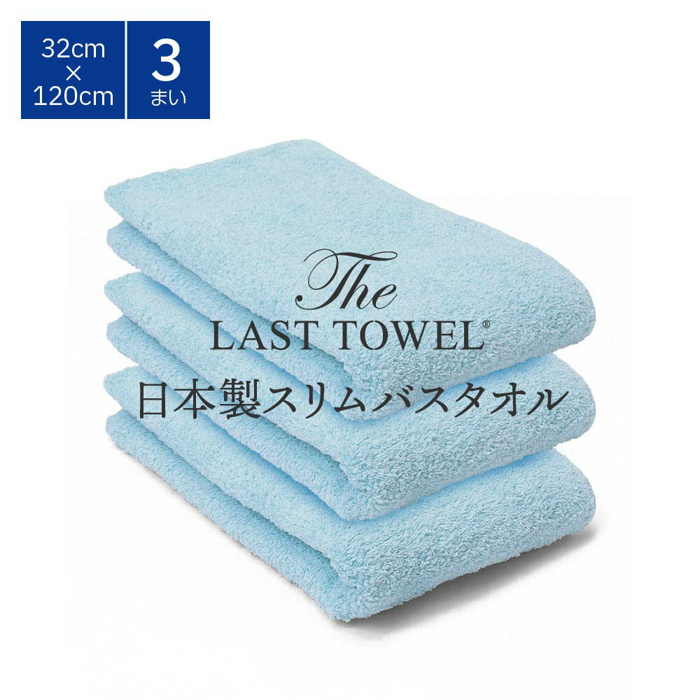 【ふるさと納税】ザ・ラストタオル スリムバスタオル 3枚セット 32×120cm [みずいろ]【db】[4560]