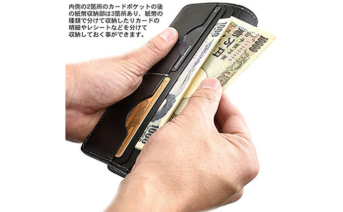 カードと紙幣収納のロングウォレット/スリムタイプ