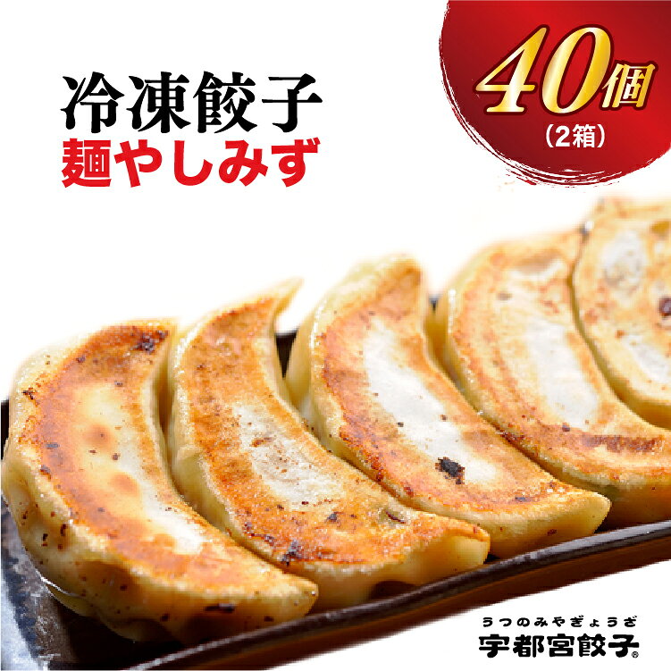 【ふるさと納税】【麺やしみず】餃子 20個入り×2箱｜餃子 ぎょうざ ギョウザ ギョーザ 冷凍食品 冷凍餃子 惣菜 夜ご飯 おかず おつまみ 手軽 時短 お取り寄せ グルメ 送料無料 栃木県 宇都宮市