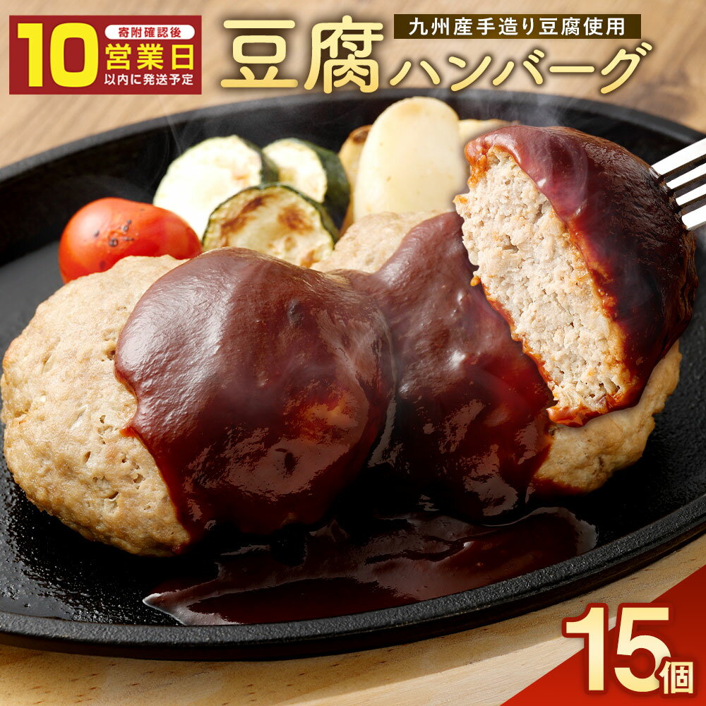 【ふるさと納税】ふわっとジューシーな豆腐ハンバーグ　100g×15個セット 12000円 1万2000円 お届け時期：入金確認後、10営業日以内に発送