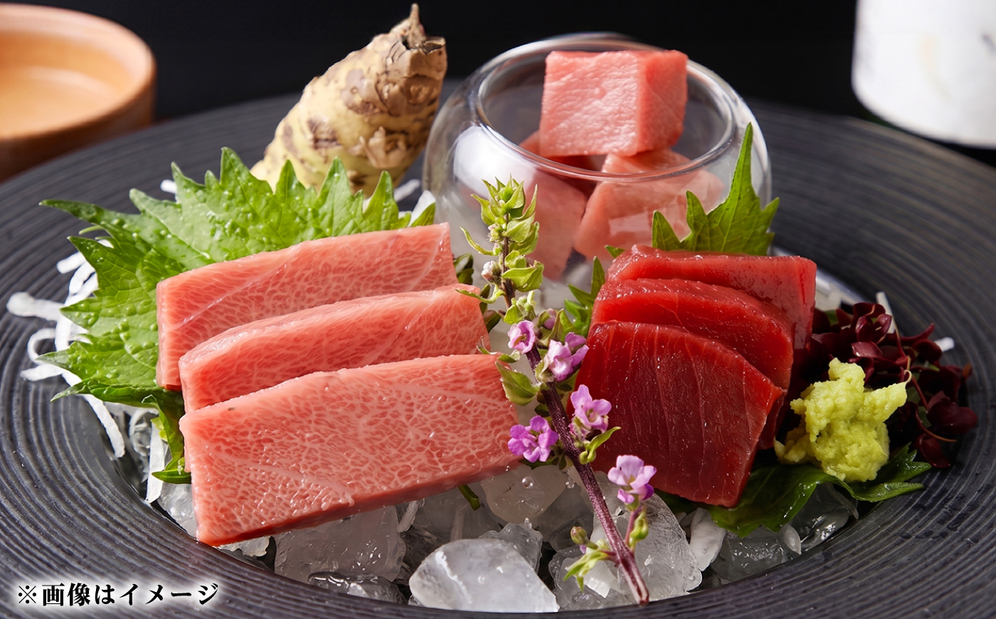 【赤身・トロセット】壱岐産 天然本マグロ 400g 《壱岐市》【丸昇水産】 国産 まぐろ マグロ 鮪 トロ とろ 刺身 刺し身 柵 魚 赤身 魚介 鮮魚 天然 [JFZ014]