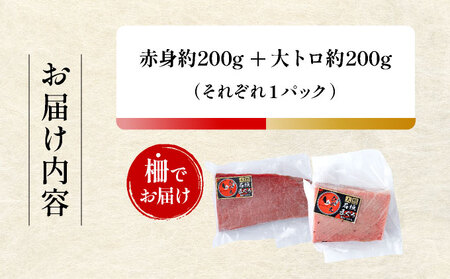 【先行予約】石垣島産 天然本マグロ 赤身 & 大トロ 約400g ヤエスイ マグロ船直送 ＜2026年6月下旬より順次発送＞