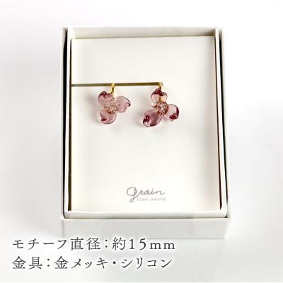 ふるさと納税 秋田市 flowerイヤリング 【ライトパープル】 |15_shc-220101 |  | 03