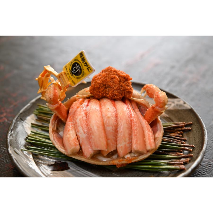 ＜越前 蟹の本陣＞越前甲羅盛り 浜茹で【せいこがに 大】90g前後 ※甲羅の重さは含みません