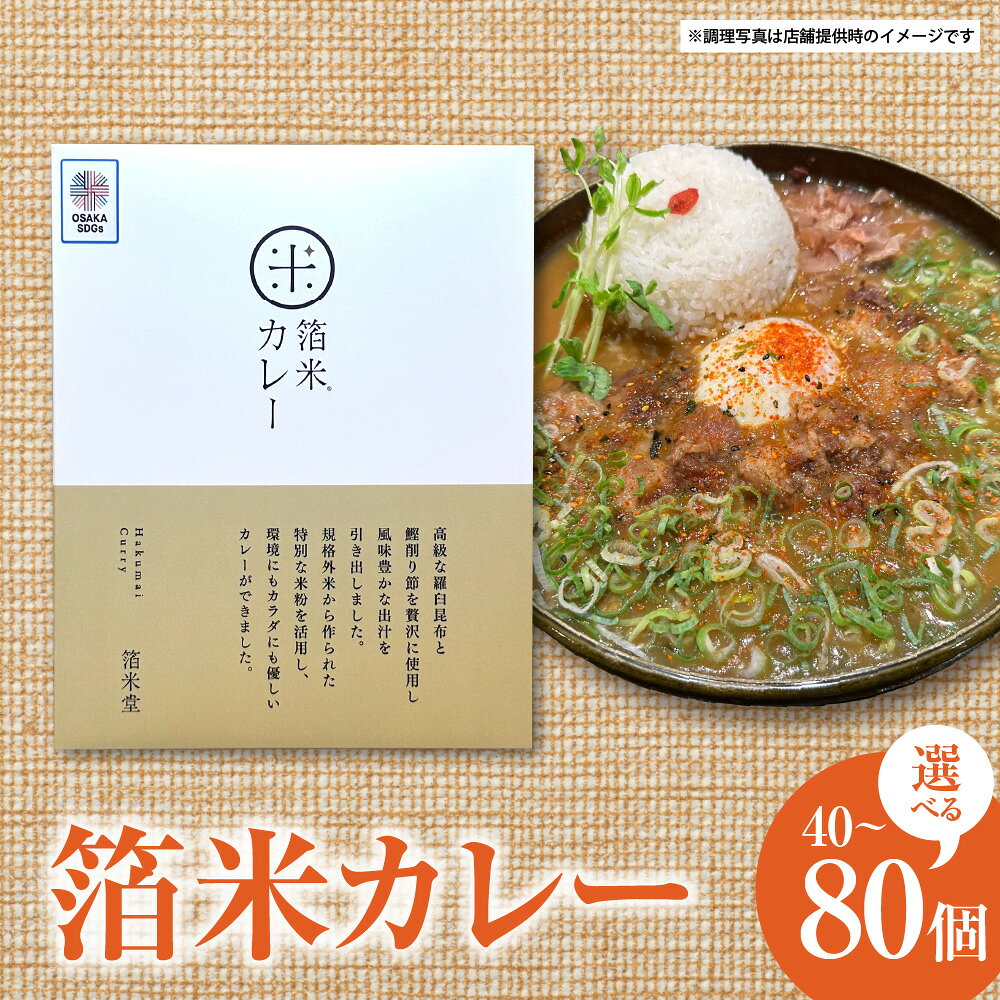 【ふるさと納税】箔米カレー 180g レトルト 大阪和風出汁 羅臼昆布 鰹削り節 米粉 箔米粉 スパイス 小麦粉不使用 規格外米 食品ロス ヘルシー 環境に優しい 大阪市 送料無料 大阪府