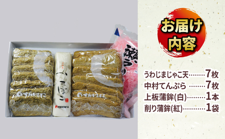 じゃこ天 天ぷら かまぼこ 蒲鉾 詰め合わせ Aセット 中村かまぼこ店 削り蒲鉾 すり身 練り物 冷蔵 惣菜 フライ おでん 具 出汁 だし 小分け 郷土料理 酒 おつまみ 肴 魚肉加工品 特産品 国