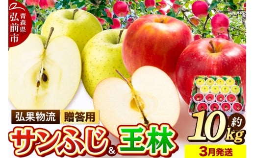 【26年3月発送】りんご 贈答用 サンふじ・王林 詰め合わせ 約10kg