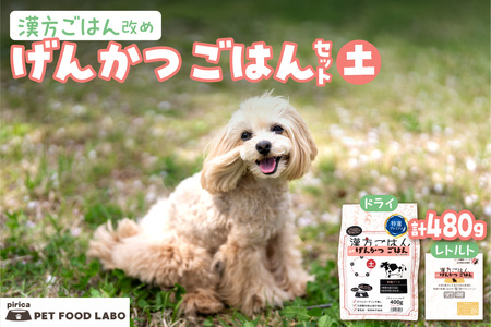 漢方ごはん改めげんかつごはん土（ドライ400g＋レトルト1個）セット	