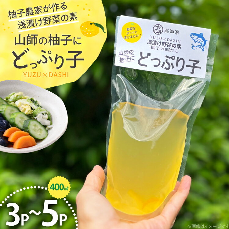 【ふるさと納税】 浅漬の素 柚子農家が作る 浅漬け野菜の素 山師の柚子にどっぷり子 3p or 5p [は山んば 高知県 津野町 tn39axe860002] ゆず 柚子 浅漬け