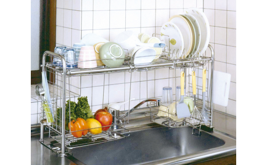 KS-2713 キチンとキッチン シンク収納ラック(下段オプション付き) FC035032