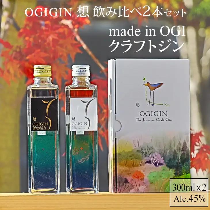 天山名水でつくる小城のクラフトジン OGIGIN想飲み比べ300ml x 2本セット B140-046
