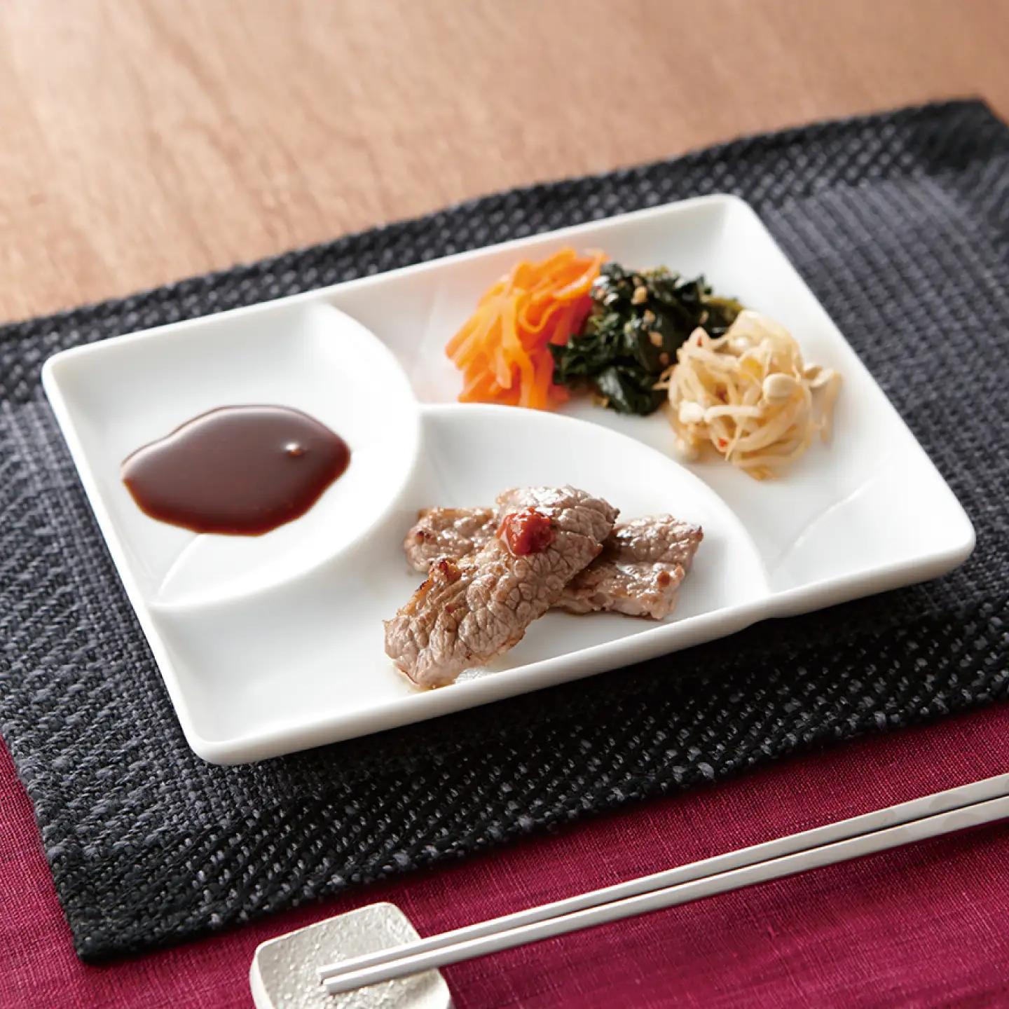 【美濃焼】 和 三つ仕切り皿 nagomi 3parts plate 七宝 1枚 瑞浪市 / JS企画 / 深山 食器 プレート 仕切り皿 おしゃれ 白磁[AZAZ376]