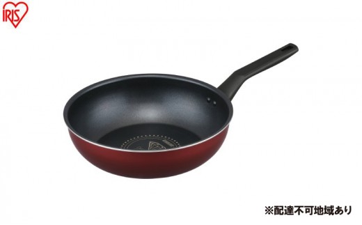 
                  フライパン ダイヤモンドコートフライパン炒め鍋 IH・ガス火両用28cm VDI-W28 ワインレッド フライパン  ih  鍋 片手 炒め鍋  28cm 深型 IH 軽い ガス ih対応 ガス火 軽量 お手入れ 簡単 コーティング 単品 一人暮らし 新生活 アイリスオーヤマ
                