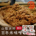 【ふるさと納税】樽仕込み！山陰浜田 百年米味噌 400g×4袋 調味料 味噌 米味噌 樽仕込み 【292】