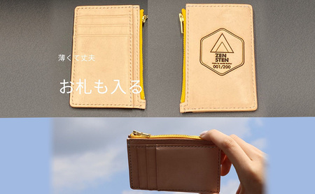 お財布にもなるカードケース【高品質三田牛レザー使用】　ヌメ革