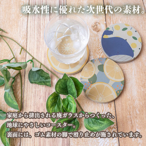 文旦デザインコースター（3枚）セット【スーパーソル製品】 コースター TTN001-1