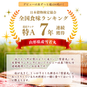 《先行予約》令和8年産 新米 雪若丸 5kg×1袋 山形産【2026年10月中旬頃より順次配送予定】2026年産 山形県産　015-C-SR007-R8