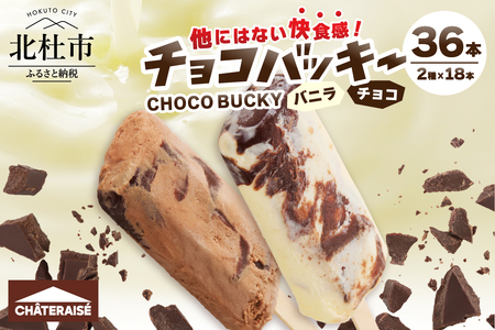 【シャトレーゼ】チョコバッキーバニラ＆チョコ詰合せ36本入  シャトレーゼ   チョコバッキー バニラ＆チョコ詰合せ 36本入り 2種類 アイス バニラ チョコ 詰め合わせ 詰め合わせ チョコ好き おすすめ 人気