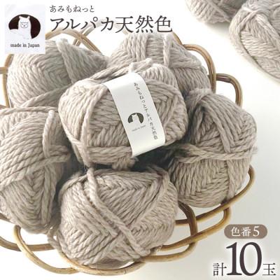ふるさと納税 江南市 あみもねっと アルパカ天然色 5番色 10玉セット