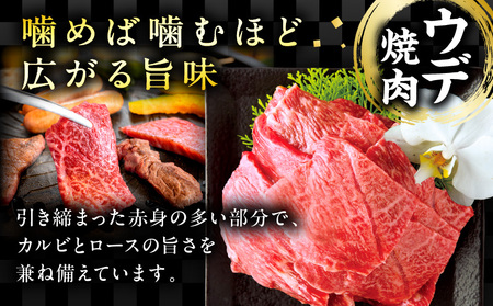 宮崎牛ウデ焼肉・宮崎県産黒毛和牛こま切れ(計500g)