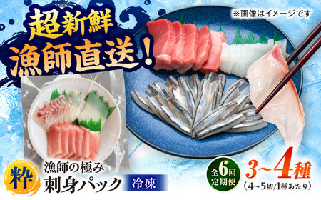 【全6回定期便】漁師の極み刺身パック（粋）1皿 五島市/Sun Sea Go Company 魚 おまかせ お任せ 鮮魚 五島列島[PGL019]