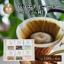 【ふるさと納税】バラエティ100g 6種セット（豆） 自家焙煎 ギフト 贈り物 プレゼント 珈琲 コーヒー コーヒー豆 送料無料 富士湧水 ボサノバ【One Note Coffee Roaster 】 ワンノートコーヒー