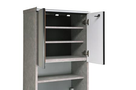 （ムラミグレー）【開梱設置】 オッド 食器棚 幅60cm 上置き付 ダイニングボード 完成品 キッチン収納 スリム 大川家具 キッチンボード