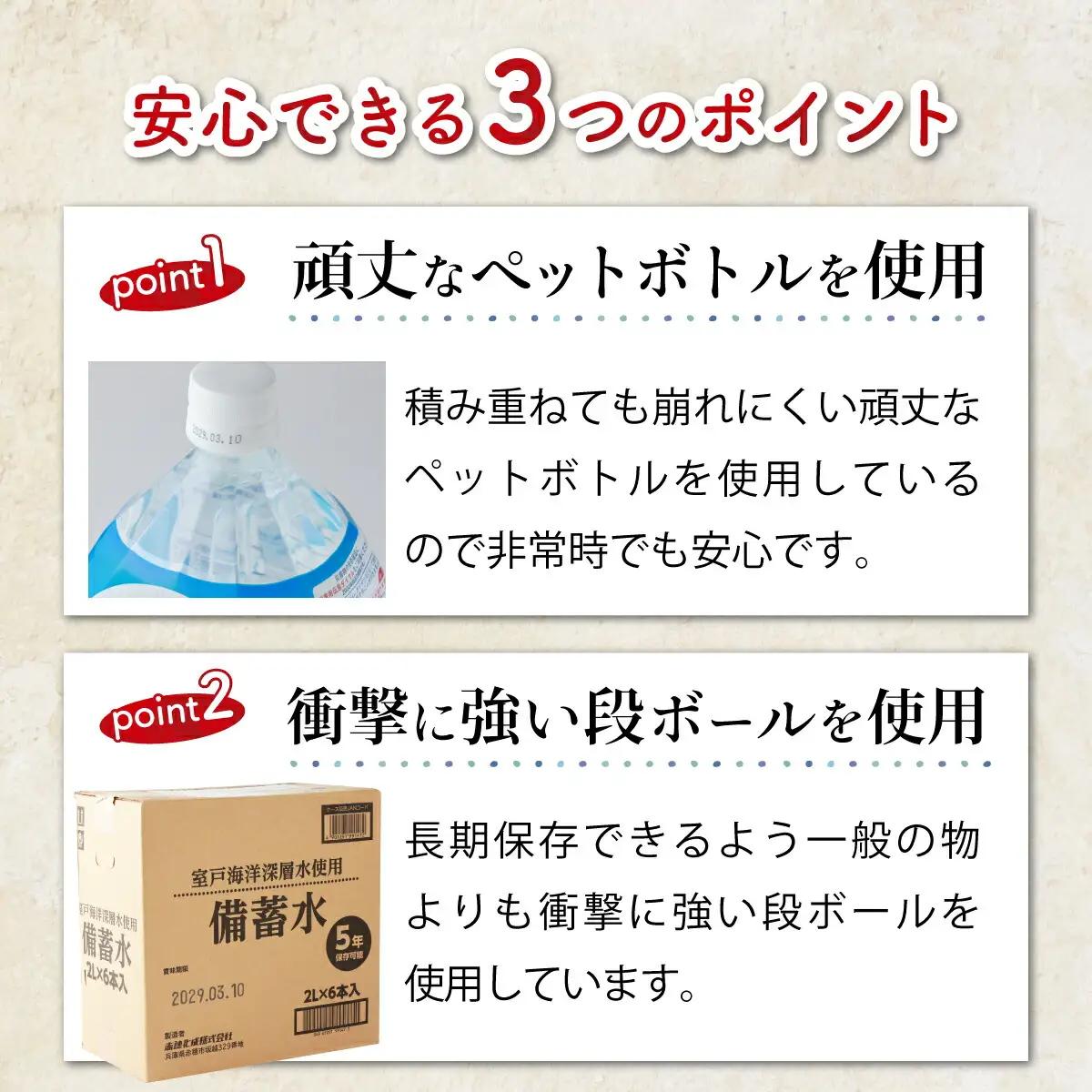 【ミネラルウォーター】 5年保存水 備蓄用 2L 12本セット ミネラルウォーター