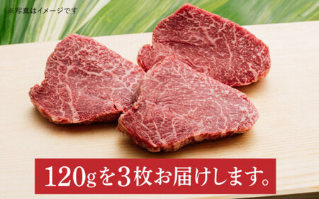 【 A5ランク 】 長崎和牛 モモステーキ 120g×3枚 《小値賀町》【有限会社肉の相川】 [DAR026] 肉 和牛 牛肉 黒毛和牛 モモ ステーキ BBQ 贅沢 お祝い あいかわ [DAR026