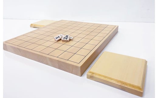 SS-21【 将棋盤 】桧10号接合盤 卓上 セット 将棋 木工品