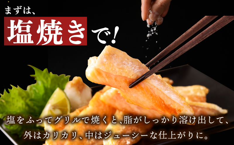 【特別規格】大とろハラス 200g×3P【お試し アトランティックサーモン 小分け 訳あり 鮭 腹ヒレ 昆布塩加工 はしっこ 北国からの贈り物】 005A672