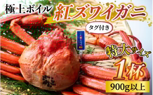 【先行予約】タグ付き極上ボイル紅ズワイガニ 冷蔵配送【(有)カネツル砂子商店】 ※発送前に在宅確認の電話連絡をいたします！【25年度9月下旬以降順次配送】